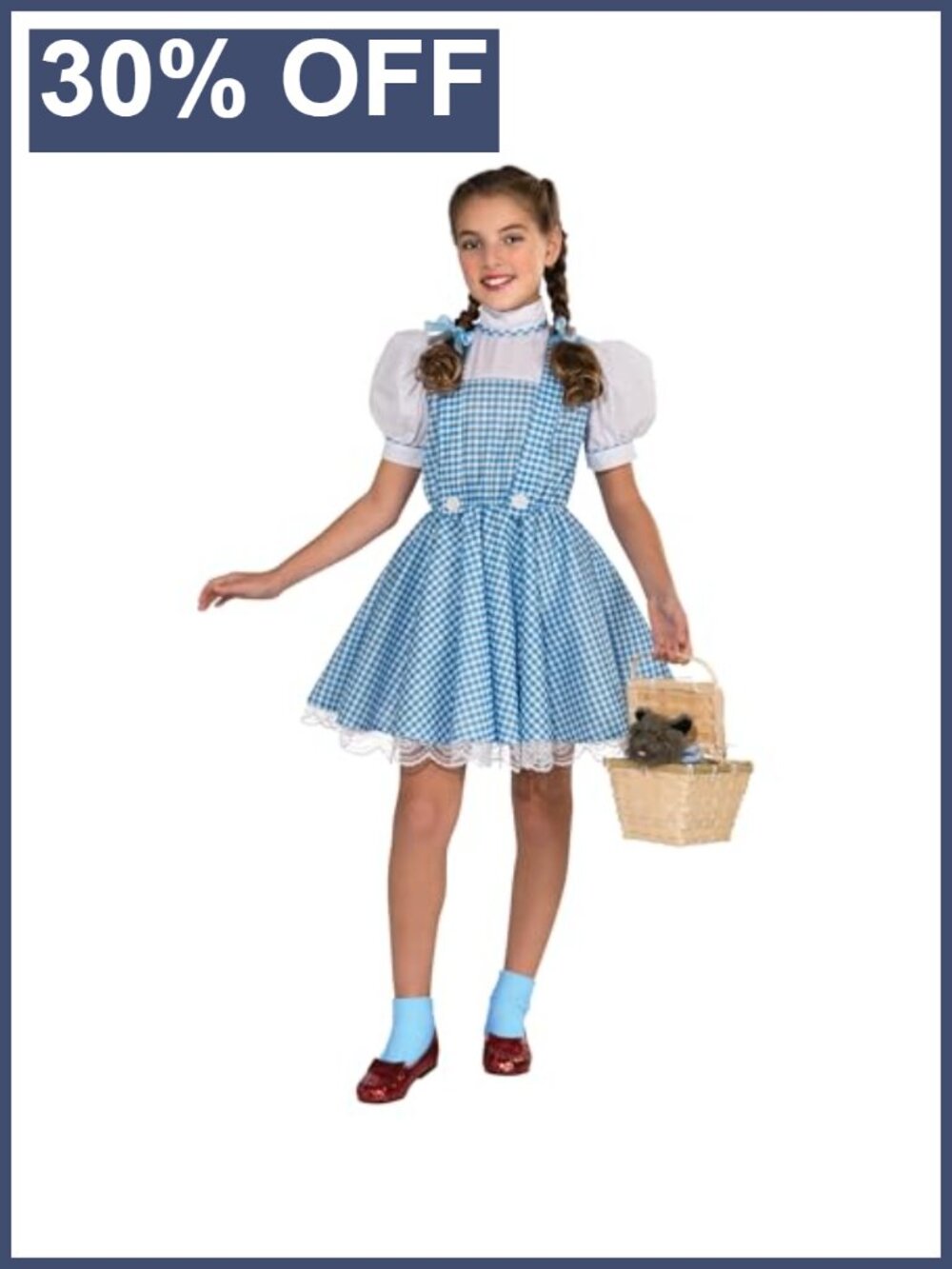 Dorothy Costume Dress Hair Bows Girls Size Medium 8-10